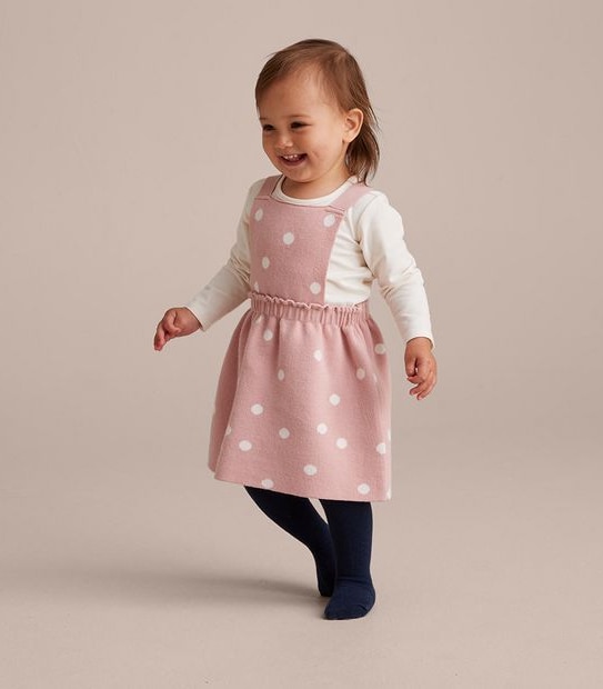3 Piece Baby Knit Pinafore Set