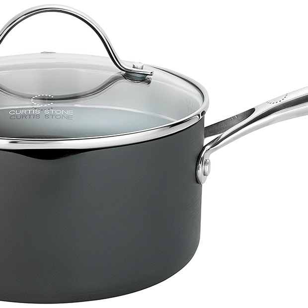 Curtis Stone Hard Anodised 20cm Saucepan Target Australia