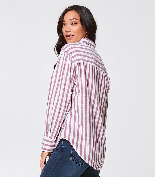 Courtney Shirt - Red/White Stripe