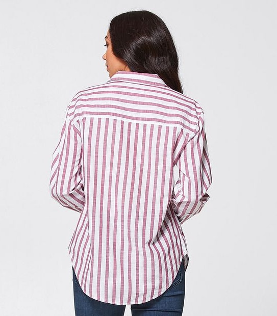 Courtney Shirt - Red/White Stripe