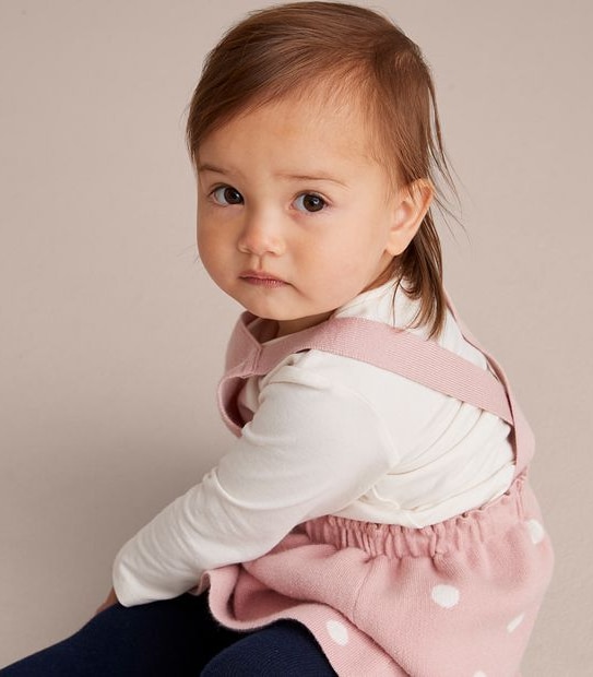 3 Piece Baby Knit Pinafore Set