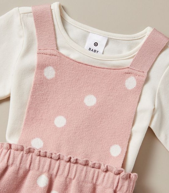 3 Piece Baby Knit Pinafore Set