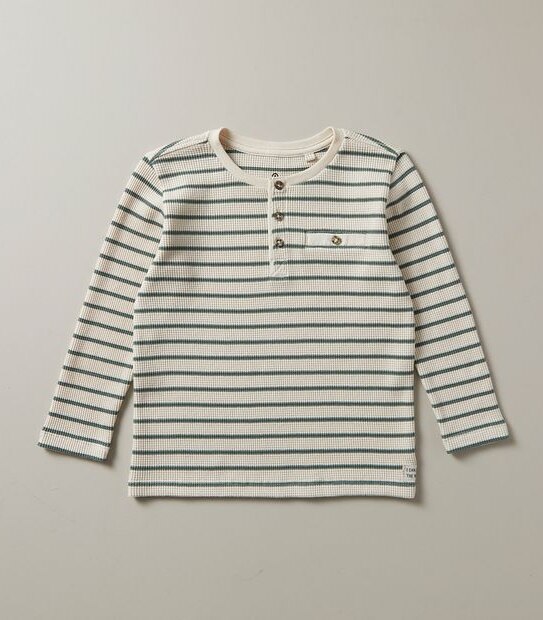 Waffle Long Sleeve Henley Top 3 of 6