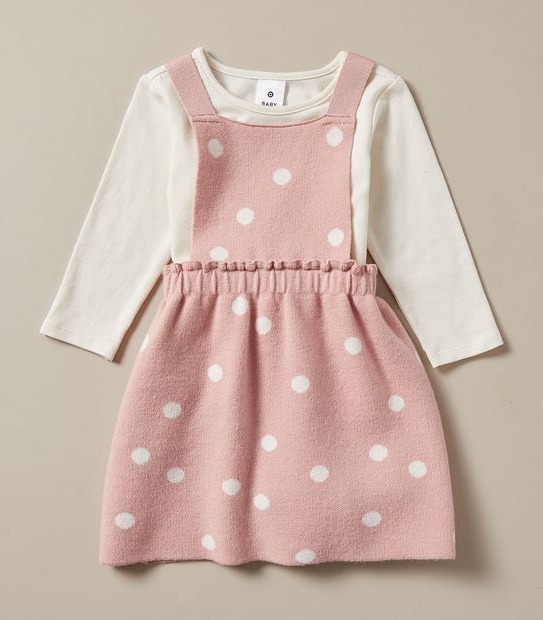 3 Piece Baby Knit Pinafore Set