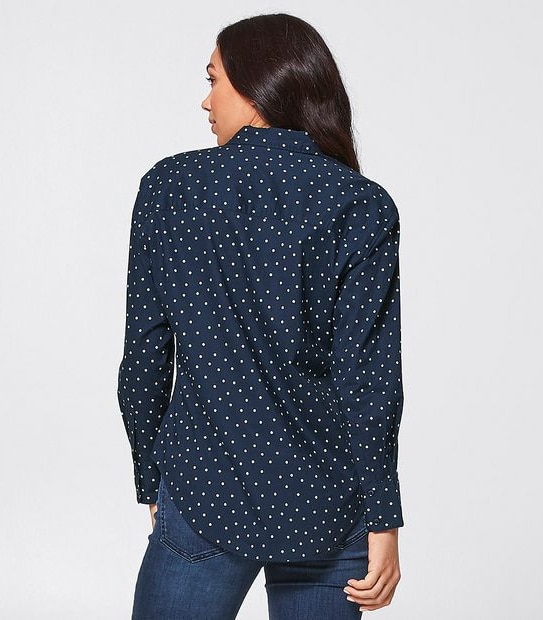 Courtney Shirt - Navy Blue/White Spot