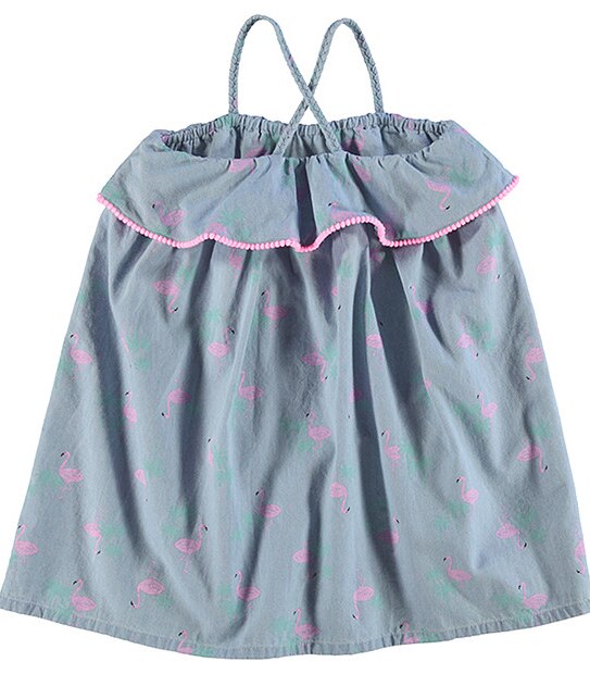 Girls' Flamingo Trapeze Dress