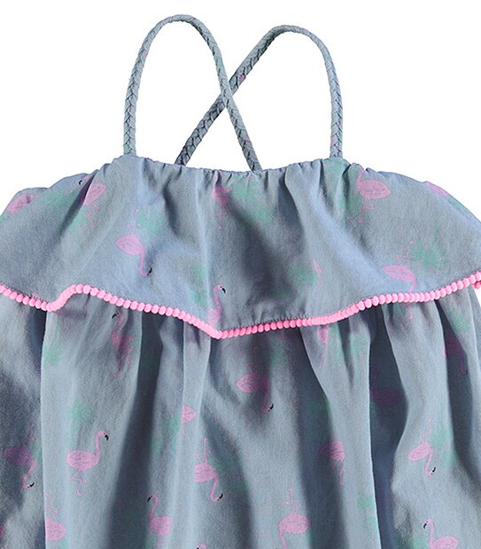 Girls' Flamingo Trapeze Dress