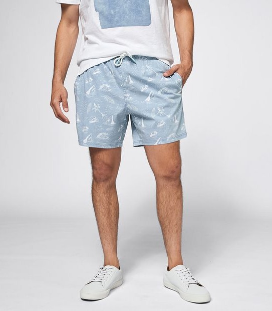 Palm Print Volley Shorts