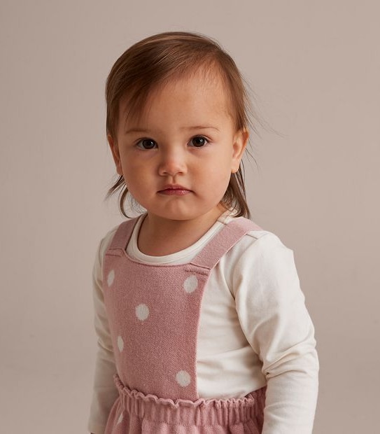 3 Piece Baby Knit Pinafore Set