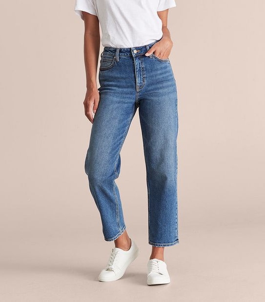 Alexa Straight High Rise Cropped Length Jeans 