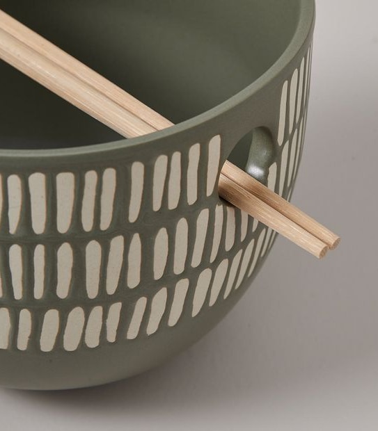 Noodle Bowl With Chopsticks
