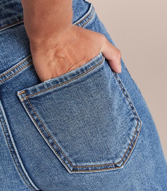 Alexa Straight High Rise Cropped Length Jeans 