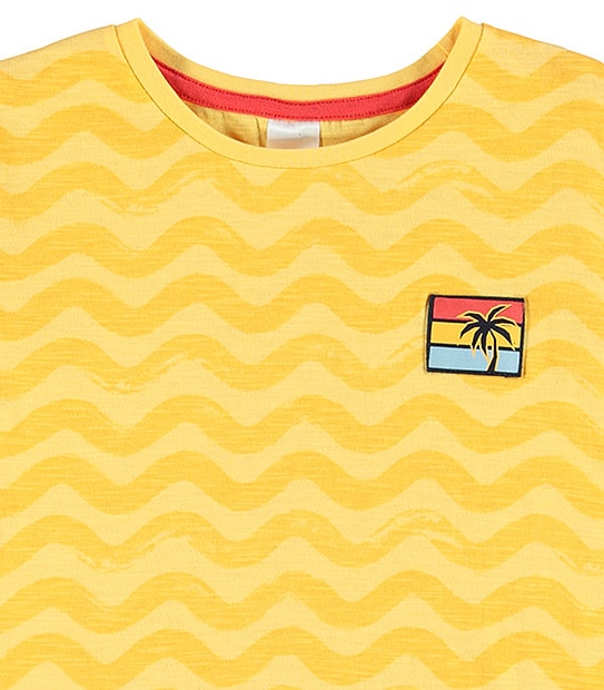 Boys' Short Sleeve Waves Print T-Shirt