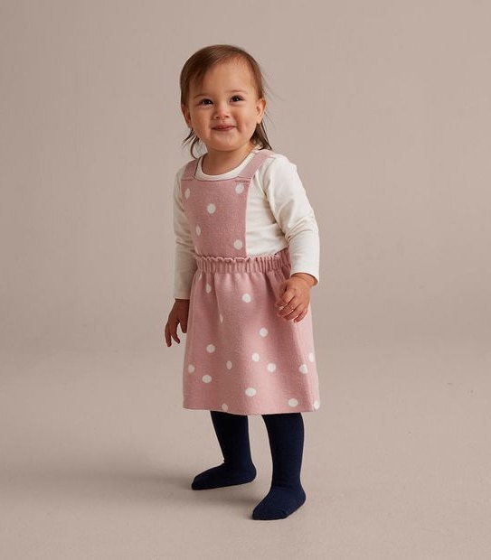 3 Piece Baby Knit Pinafore Set
