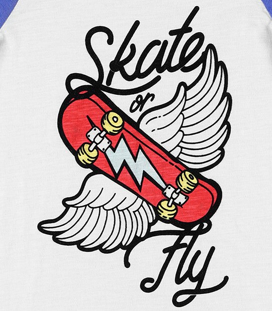 Boys' Short Sleeve Skate Or Fly T-Shirt