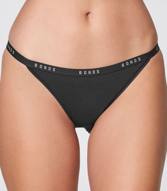 Women's Black String Bikini Brief