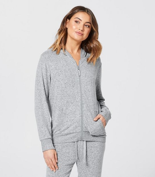 Cosy Sleep Hoodie Jumper - Grey Marle