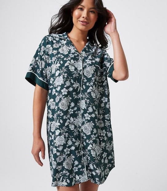 Viscose Short Sleeve Nightshirt