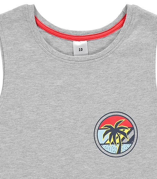 Boys' Palm Print Muscle Top