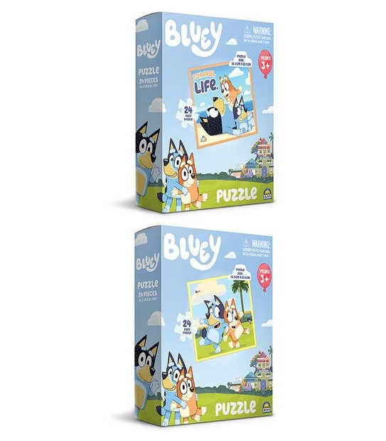 Children's Puzzle Bluey Christmas Giant Floor Puzzle - 24 Pieces Puzzl