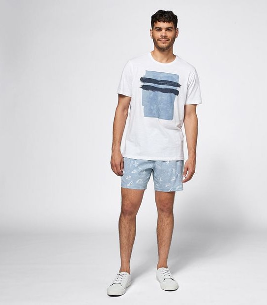 Palm Print Volley Shorts