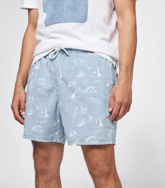 Palm Print Volley Shorts