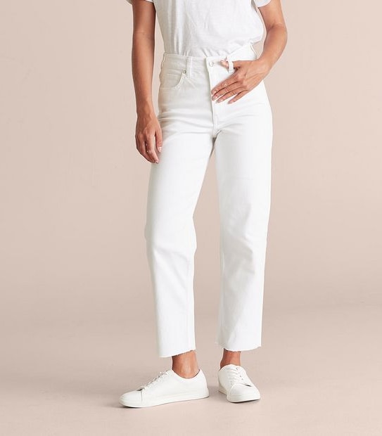Alexa Straight High Rise Cropped Length Jeans 
