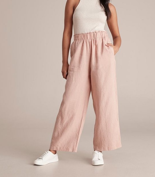 European Linen Wide Leg Pants