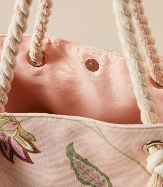 Beach Tote Bag - Batik Floral