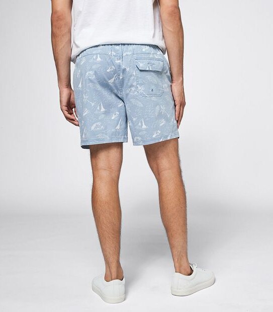 Palm Print Volley Shorts