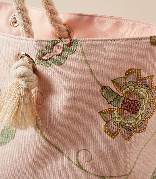Beach Tote Bag - Batik Floral