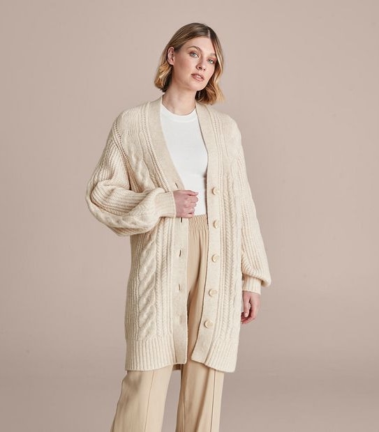 Preview Longline Cable Cardigan