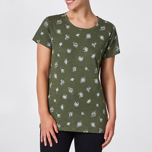 Printed Crew Neck T-Shirt Printed Crew Neck T-Shirt