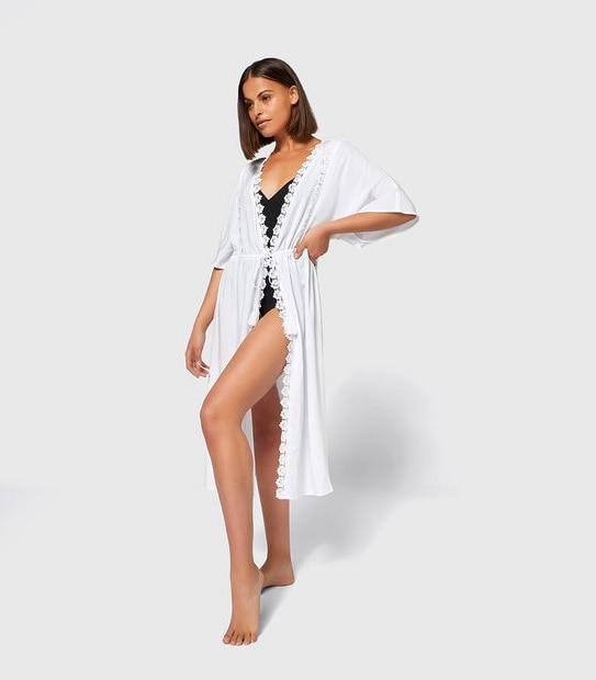 Lily Loves Long Lace Trim Coverup