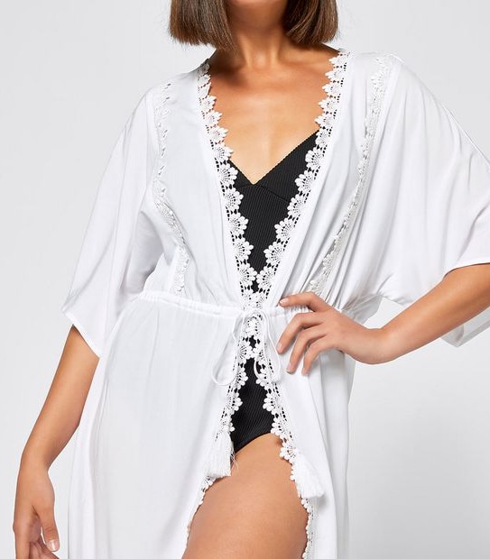 Lily Loves Long Lace Trim Coverup