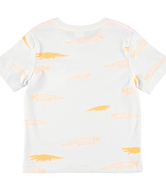 Boys' Short Sleeve Neon Corcodile Print T-Shirt