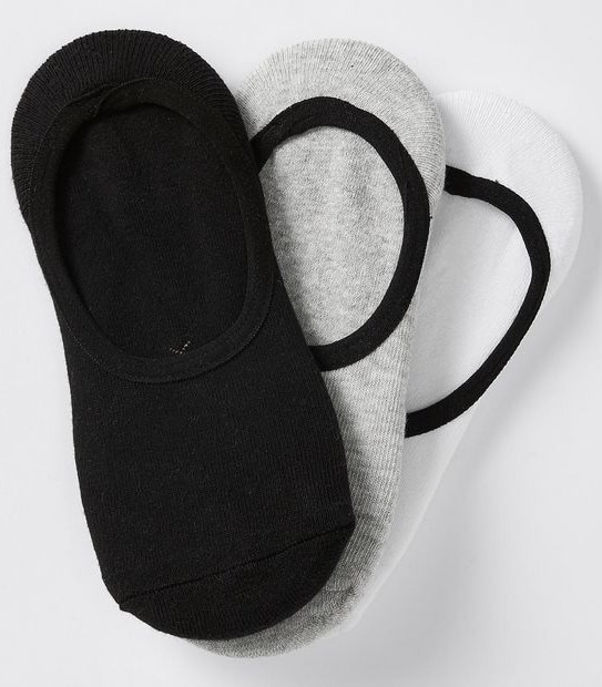 Maxx 3 Pack Cushioned Sneaker Socks - Black/Grey/White