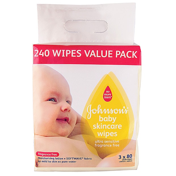 Johnson s Baby Wipes Unscented 240 Pack Target Australia