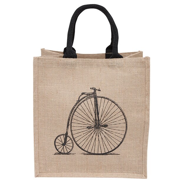 Woven Vintage Print Shopper Tote - Bicycle Woven Vintage Print Shopper Tote - Bicycle