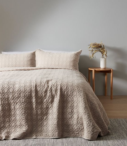 Stonewash Coverlet Set - Queen Bed