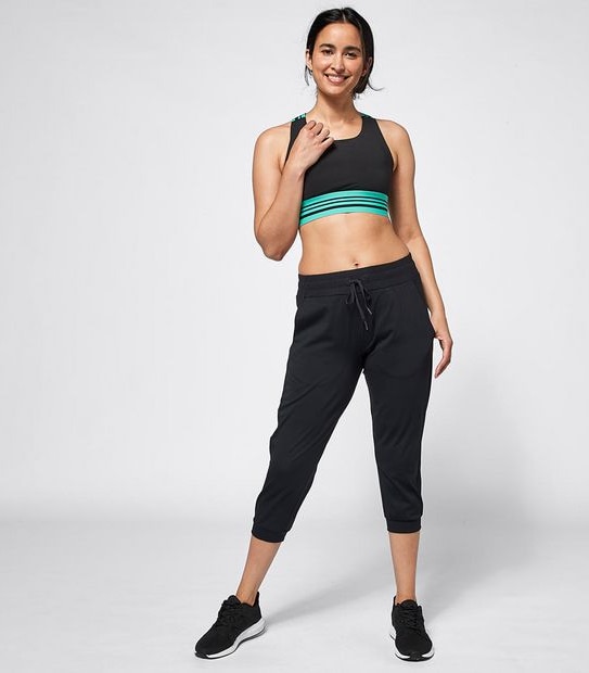 Active 3/4 Length Ribbed Crop Cuff Pants