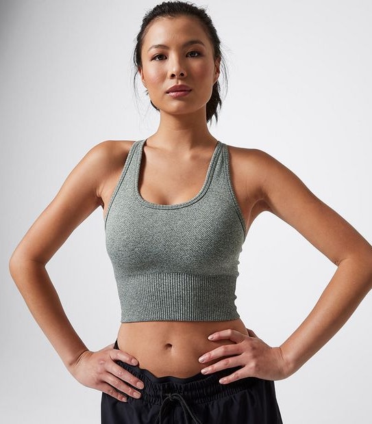 Active Longline Ribbed Crop Top; Style: 218301AN