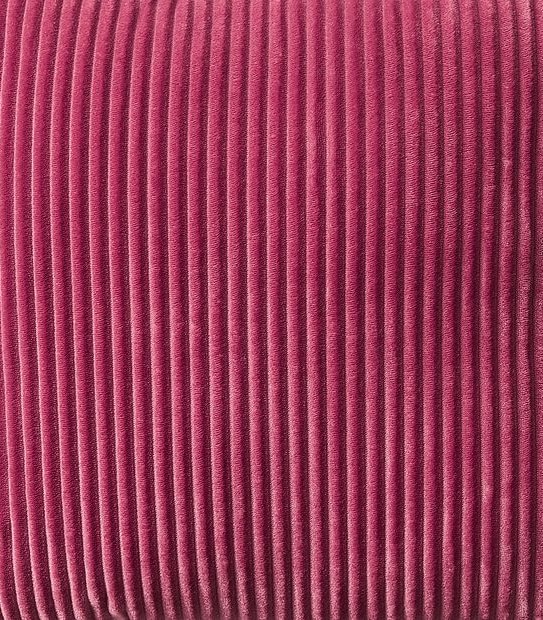 Mara Ribbed Velvet Cushion - Musk
