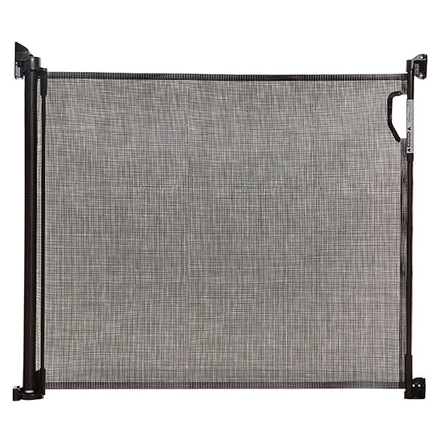 black retractable baby gate