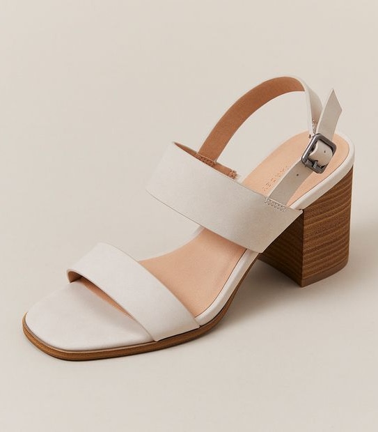 Womens Carly Double Band Casual Heels
