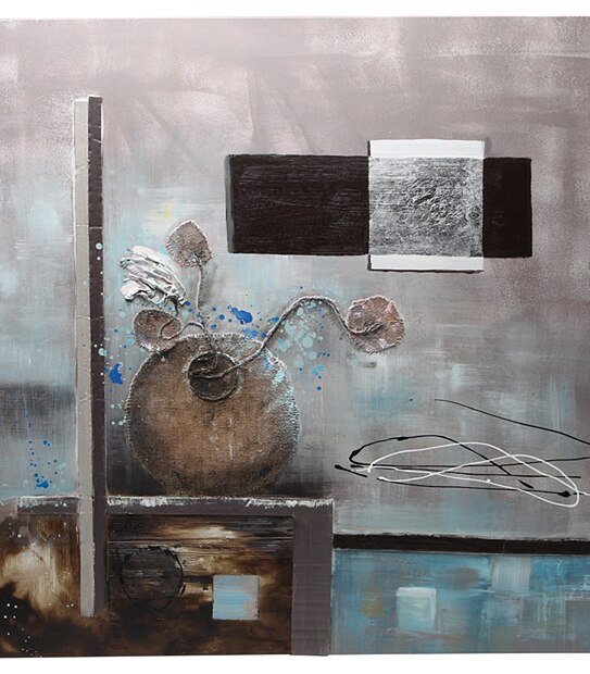 Abstract Vase Wall Canvas 90 x 90cm