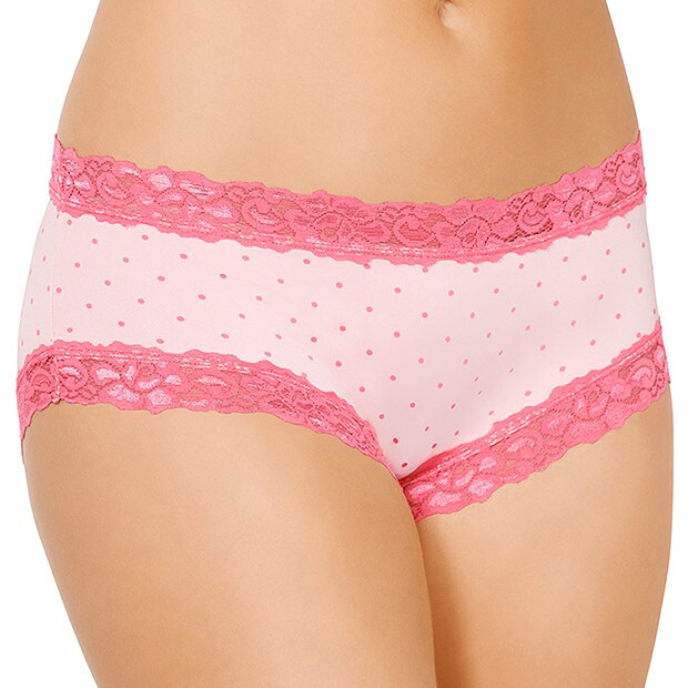 Microfibre Boyleg Brief - Pink Spot