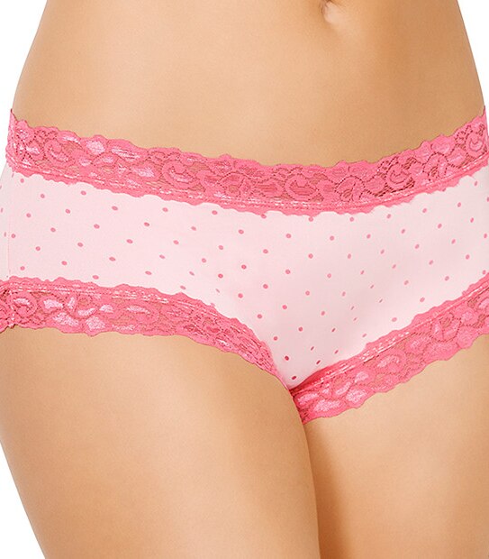 Microfibre Boyleg Brief - Pink Spot