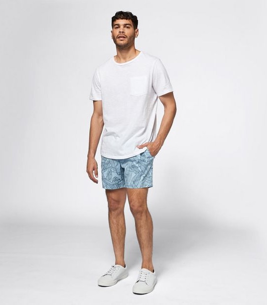 Leaf Print Volley Shorts