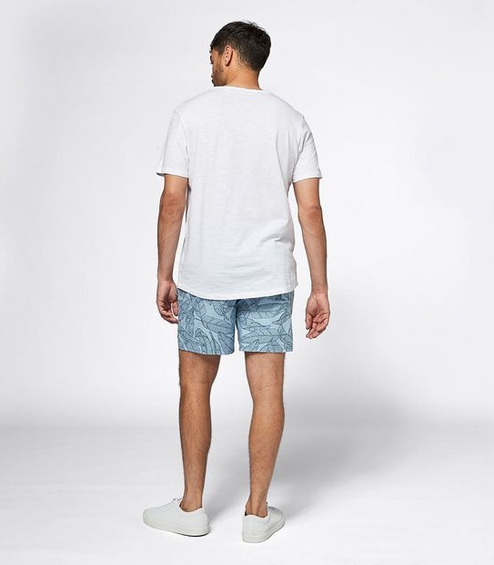 Leaf Print Volley Shorts
